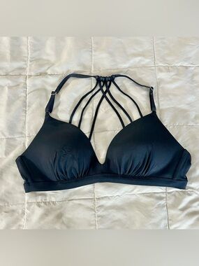 Athleta Black Strappy Bikini Top Women’s Size Medium, Padded